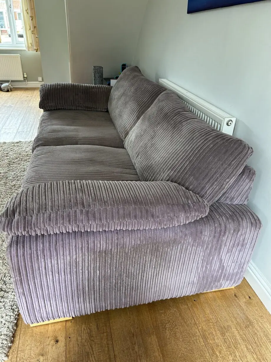DFS Grey 3 seater sofa and cuddle chair