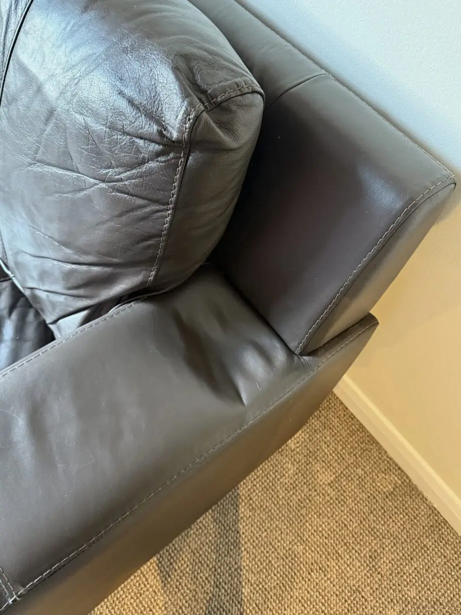 Brown Leather 2 Seater