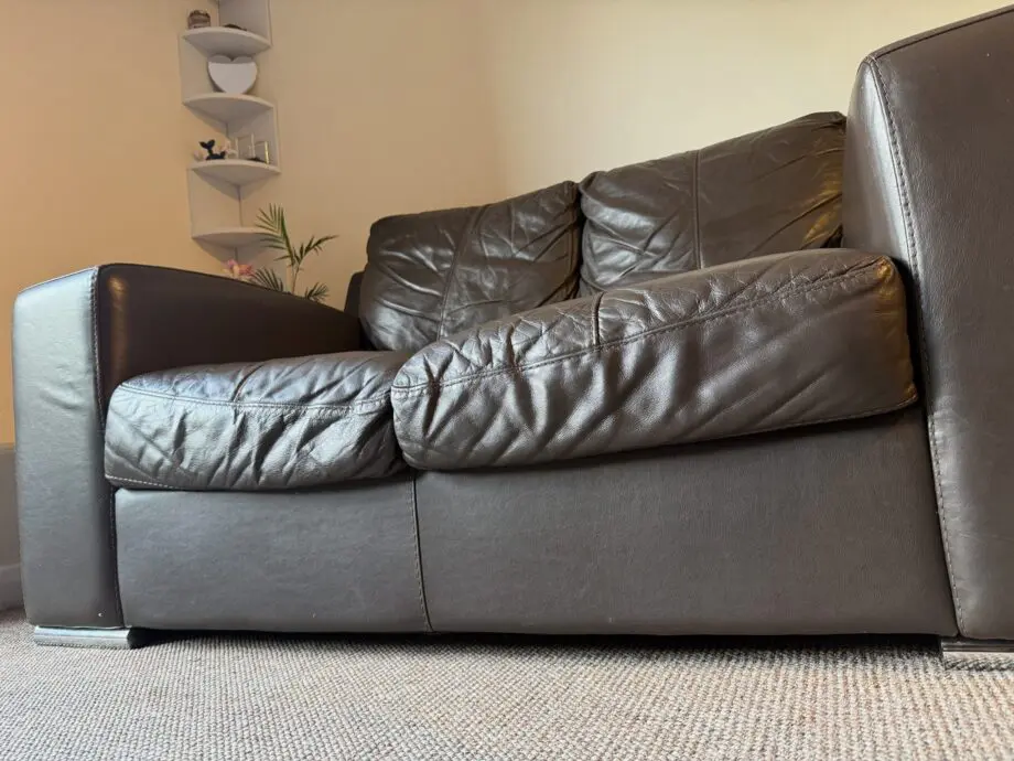 Brown Leather 2 Seater