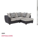 Juno Fabric Compact Right Hand Corner Chaise Scatter Back Sofa
