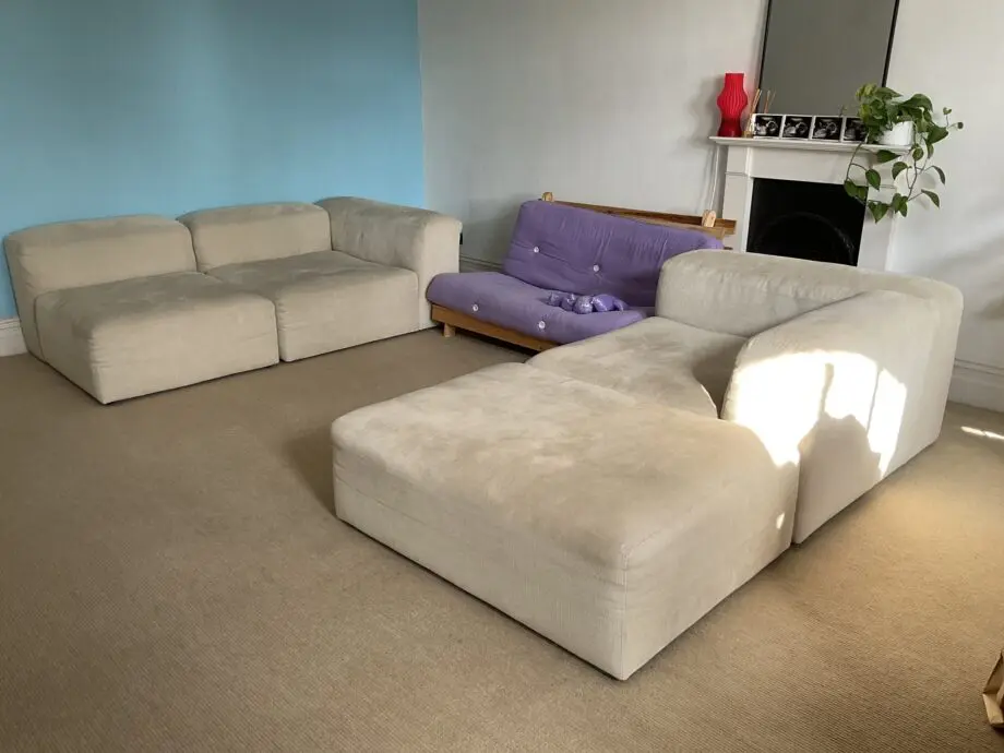 MADE Livienne Chaise End Corner Sofa, Buttermilk Weave