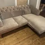 Chesterfield velvet corner sofa
