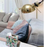 IKEA sofa bed with 2 covers one (white Dekoria Etna fabric) needs restitch at seam
