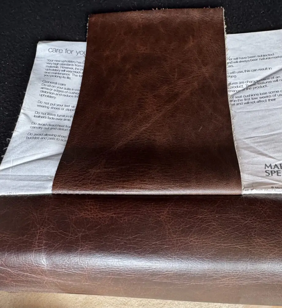 Marks and Spencer brown leather corner unit
