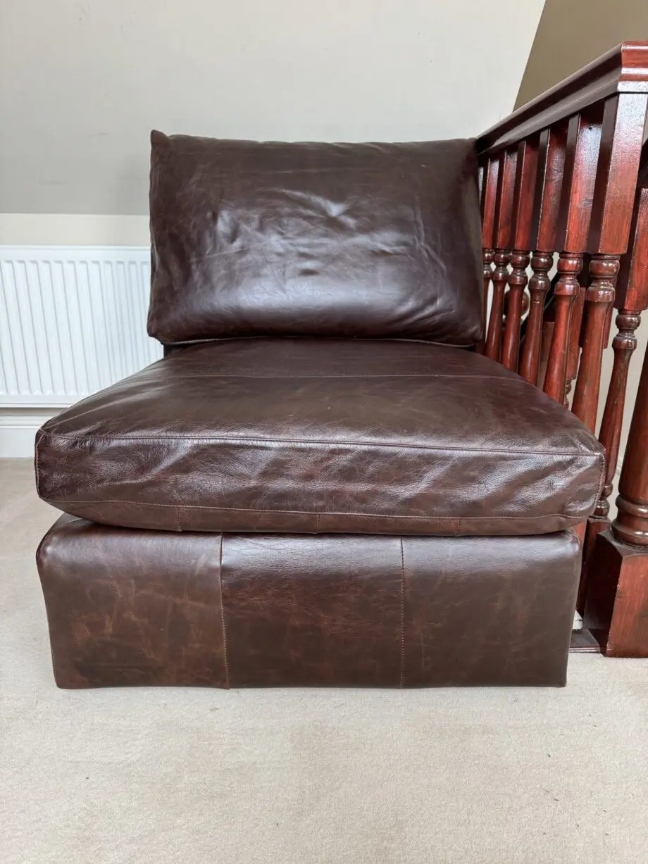 Marks and Spencer brown leather corner unit