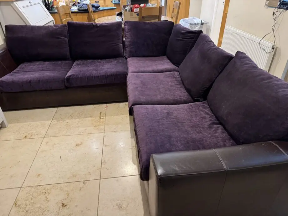 Marks and Spencer brown leather corner unit