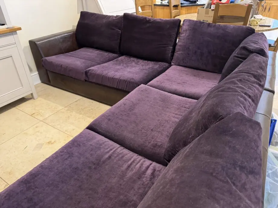 Marks and Spencer brown leather corner unit