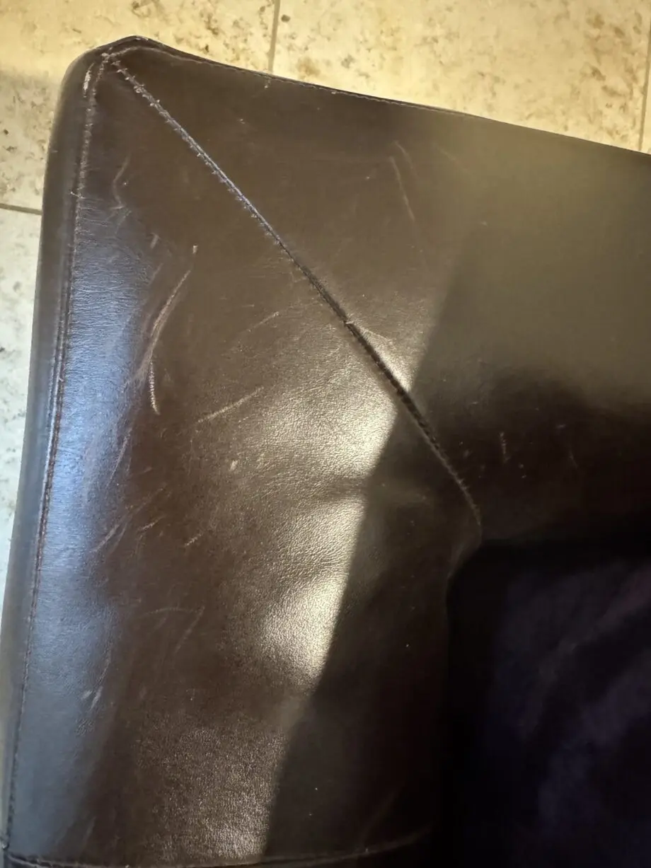 Marks and Spencer brown leather corner unit
