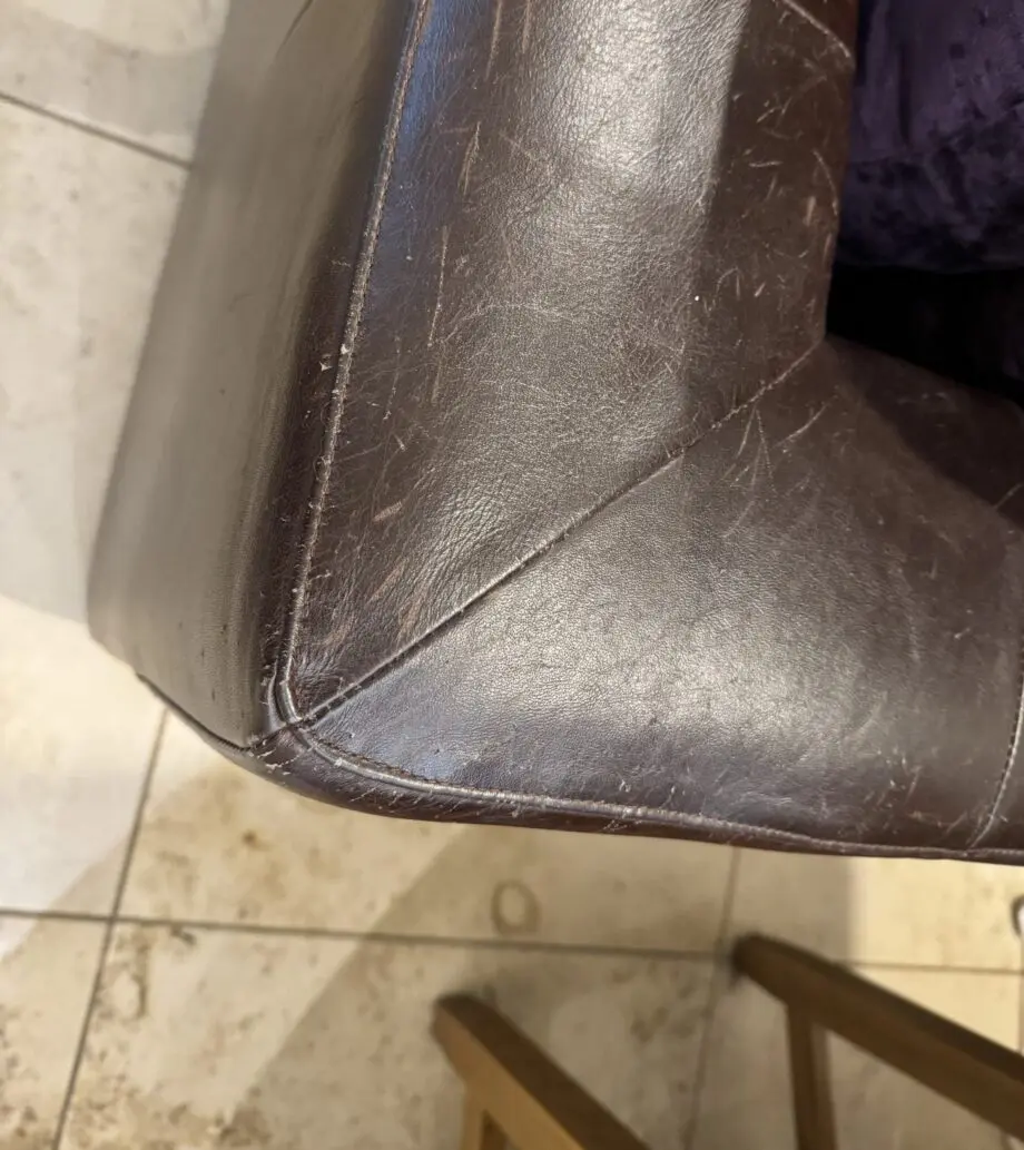Marks and Spencer brown leather corner unit