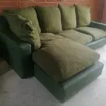 Green fabric Corner Sofa