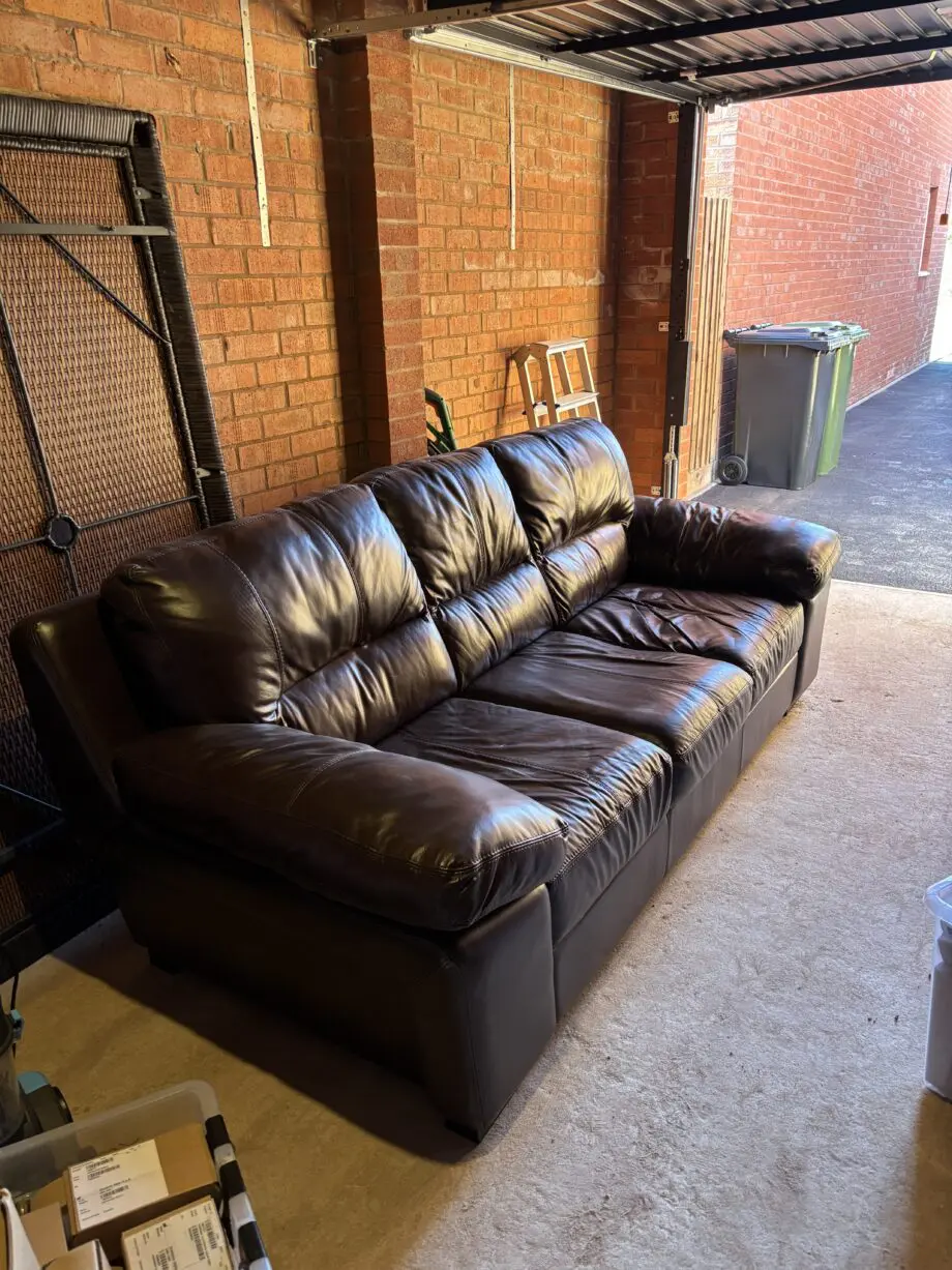 Sofology dark brown leather 3 + 1 sofa set