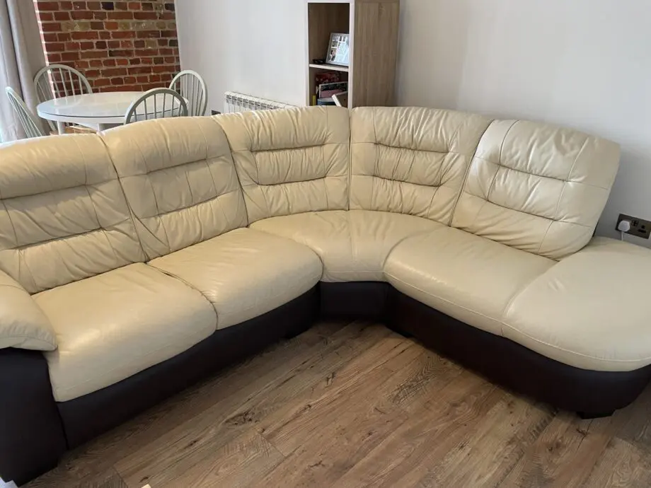 Beautiful cream corner sofa