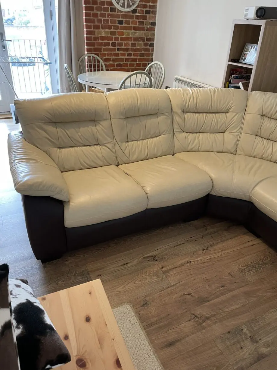 Beautiful cream corner sofa