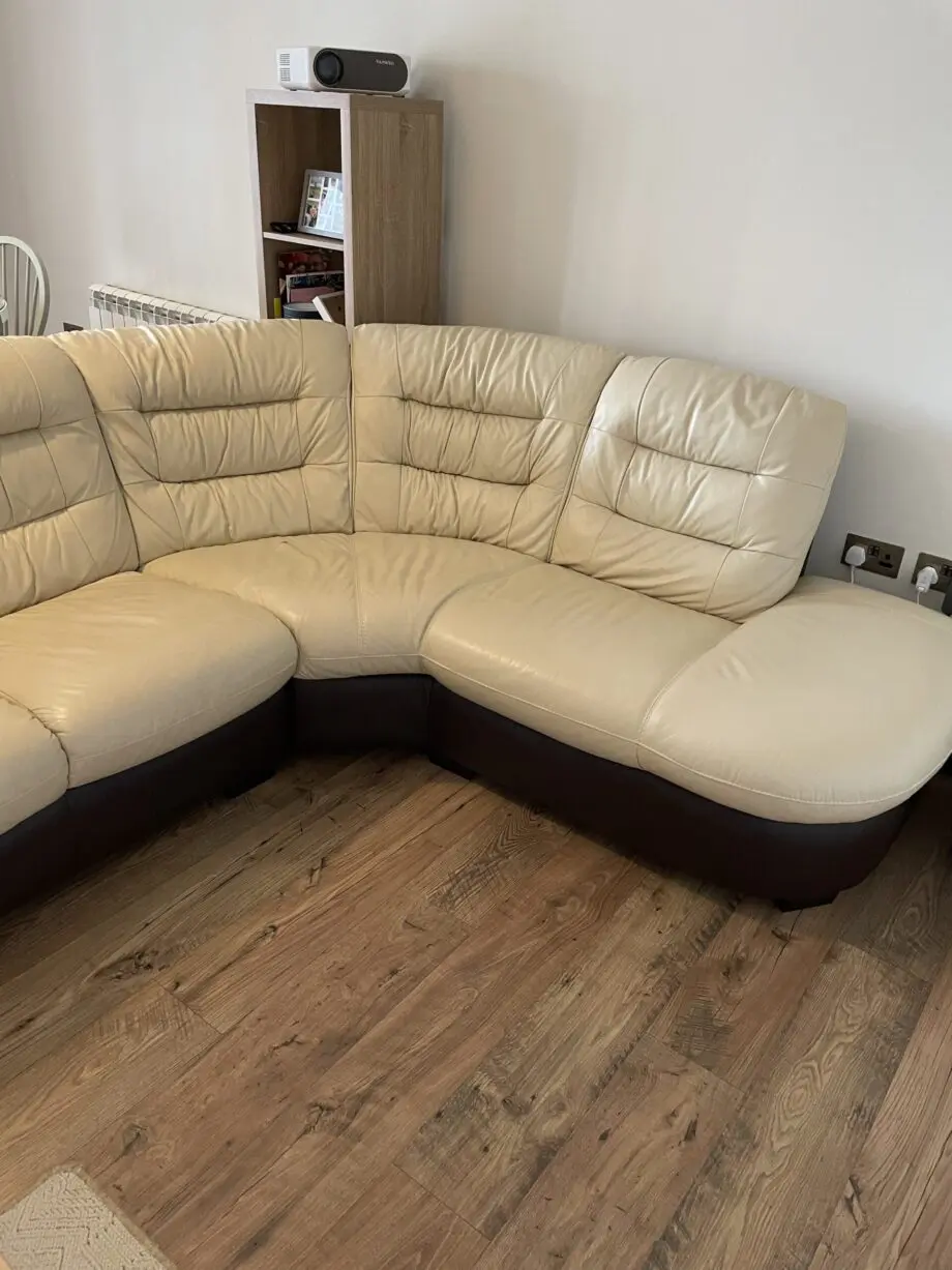 Beautiful cream corner sofa