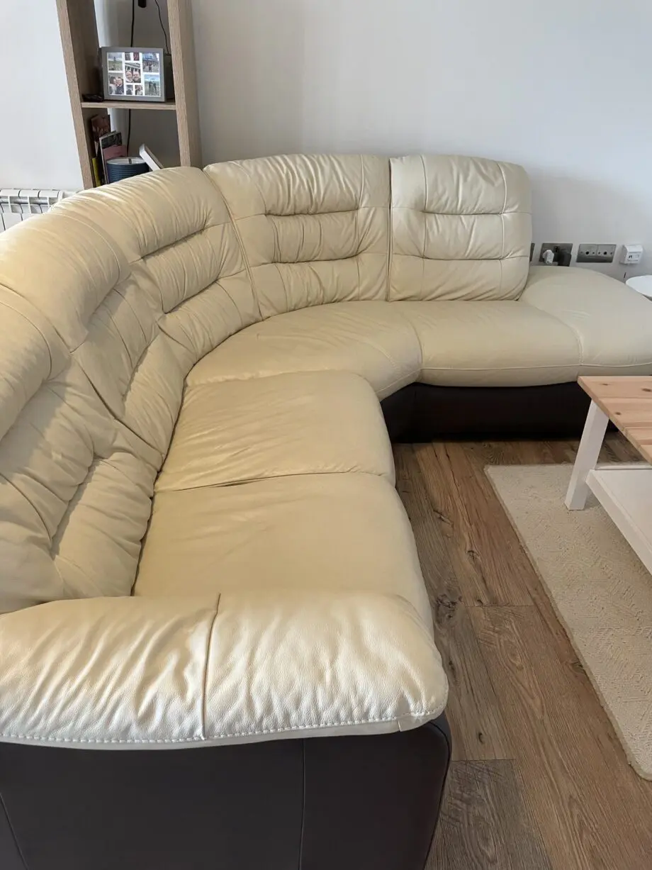 Beautiful cream corner sofa
