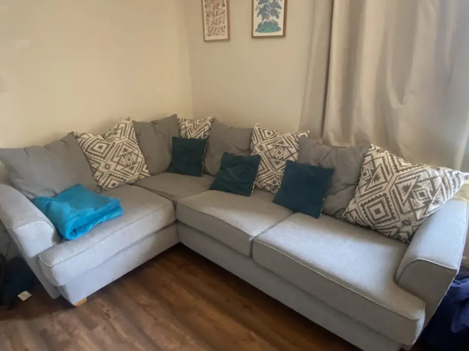 Grey corner sofa from DFS (Freya)