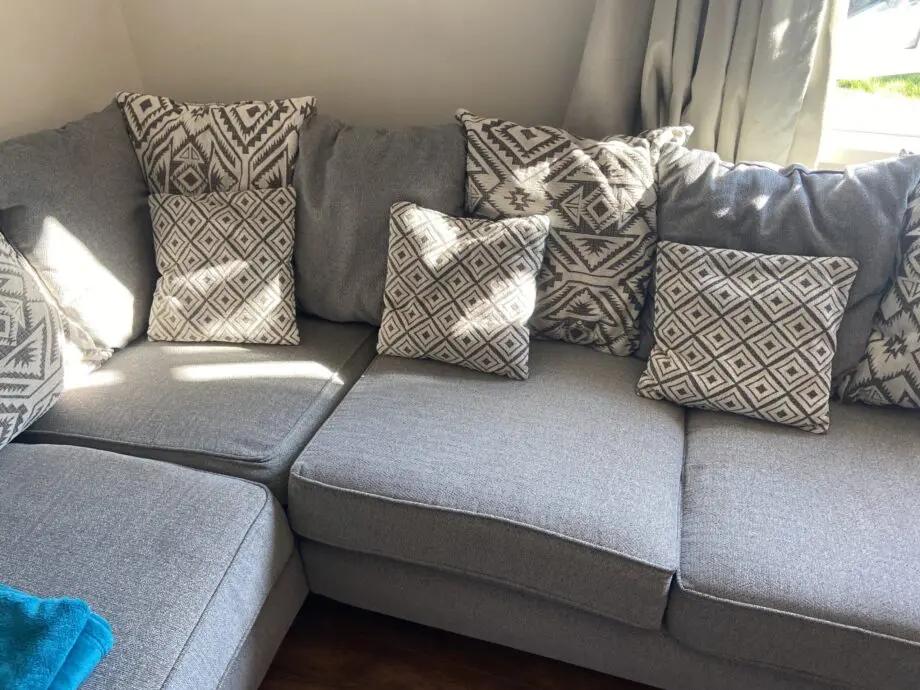 Grey corner sofa from DFS (Freya)