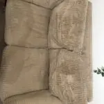 Beige/Brown two seater sofa