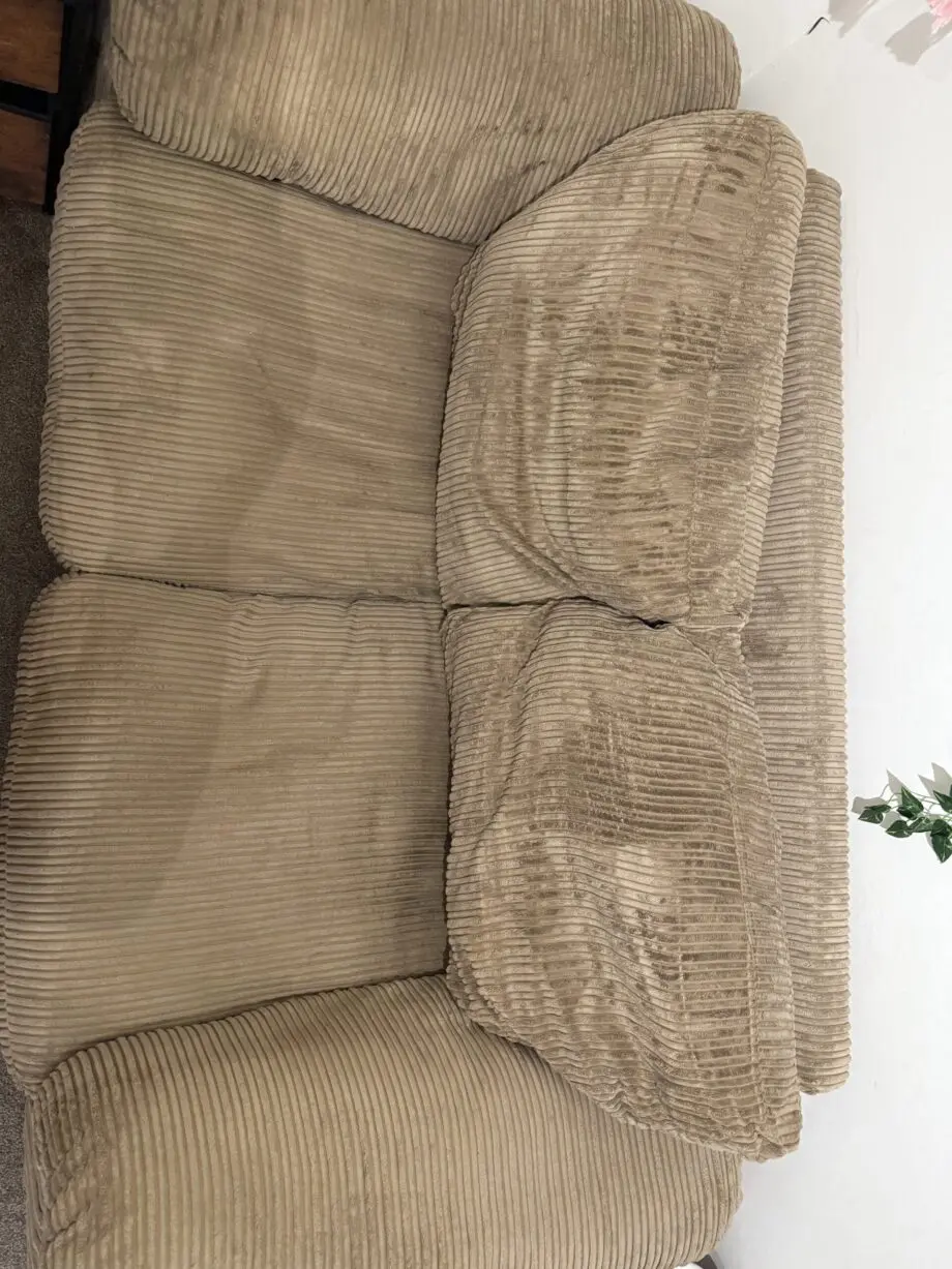 Beige/Brown two seater sofa