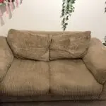 Beige/Brown two seater sofa