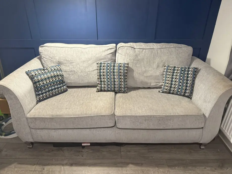 SCS Silver Spark 3 Seater Sofa and Love Seat