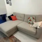 DFS Corner Sofa + beige/pink tone + 2 seats