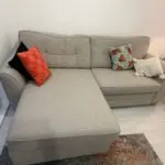 DFS Corner Sofa + beige/pink tone + 2 seats