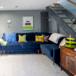 Snug Navy Velvet Right Hand Corner Sofa