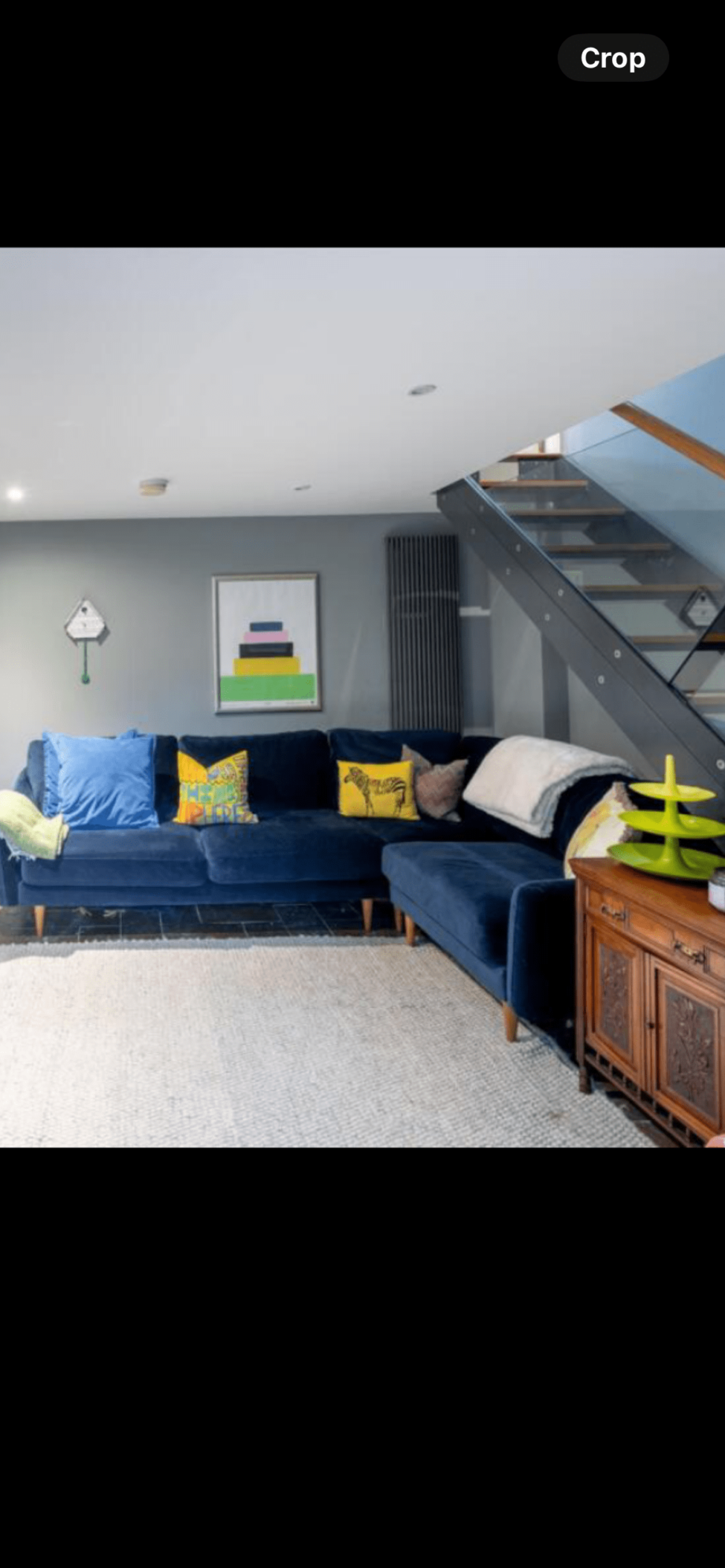 Snug Navy Velvet Right Hand Corner Sofa