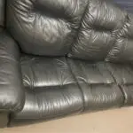 DFS 2 recliner leather sofa