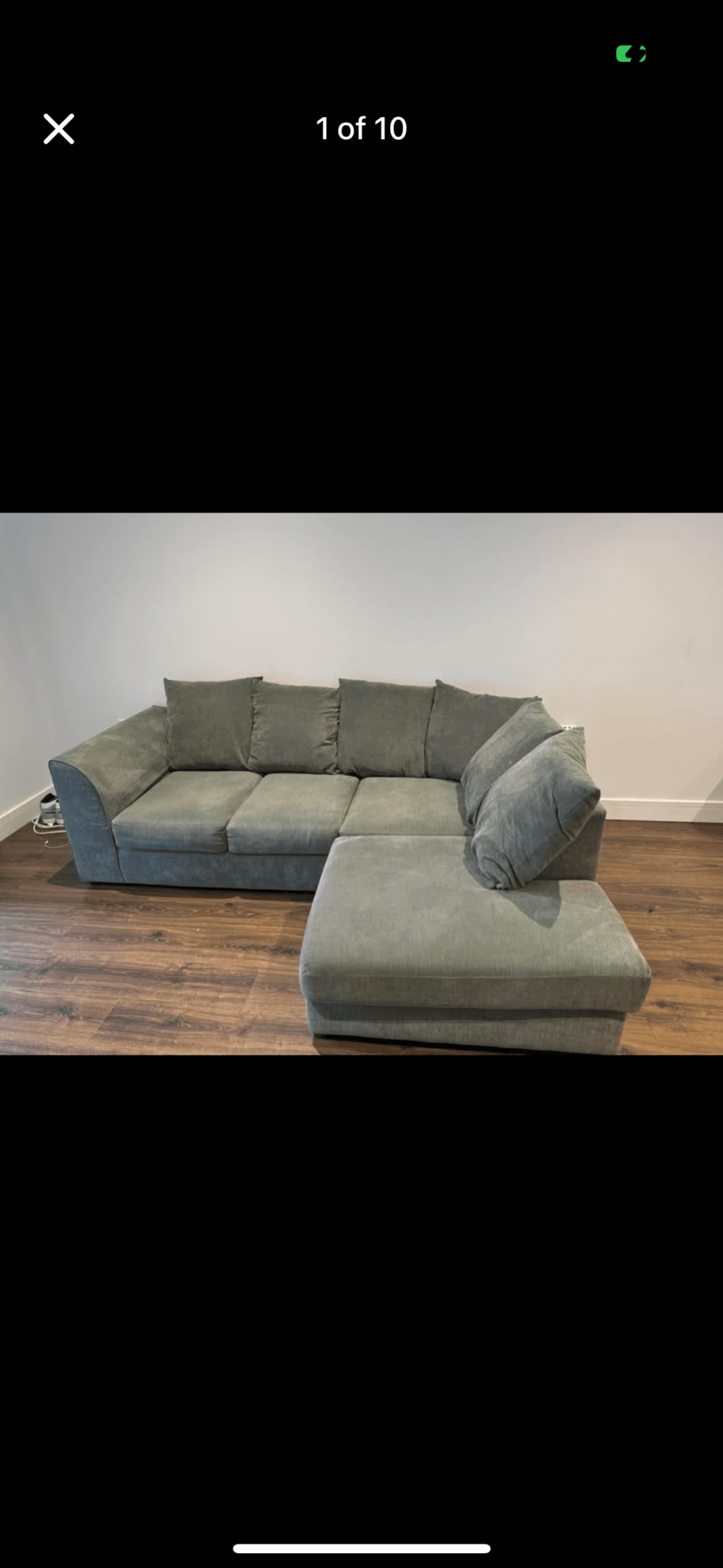 Grey corner sofa