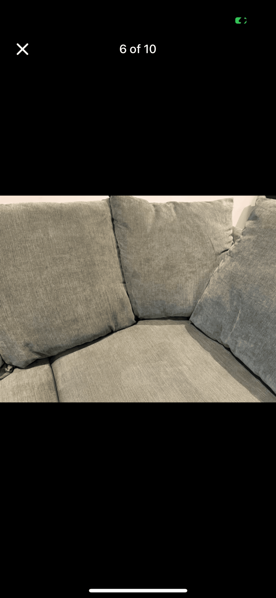 Grey corner sofa