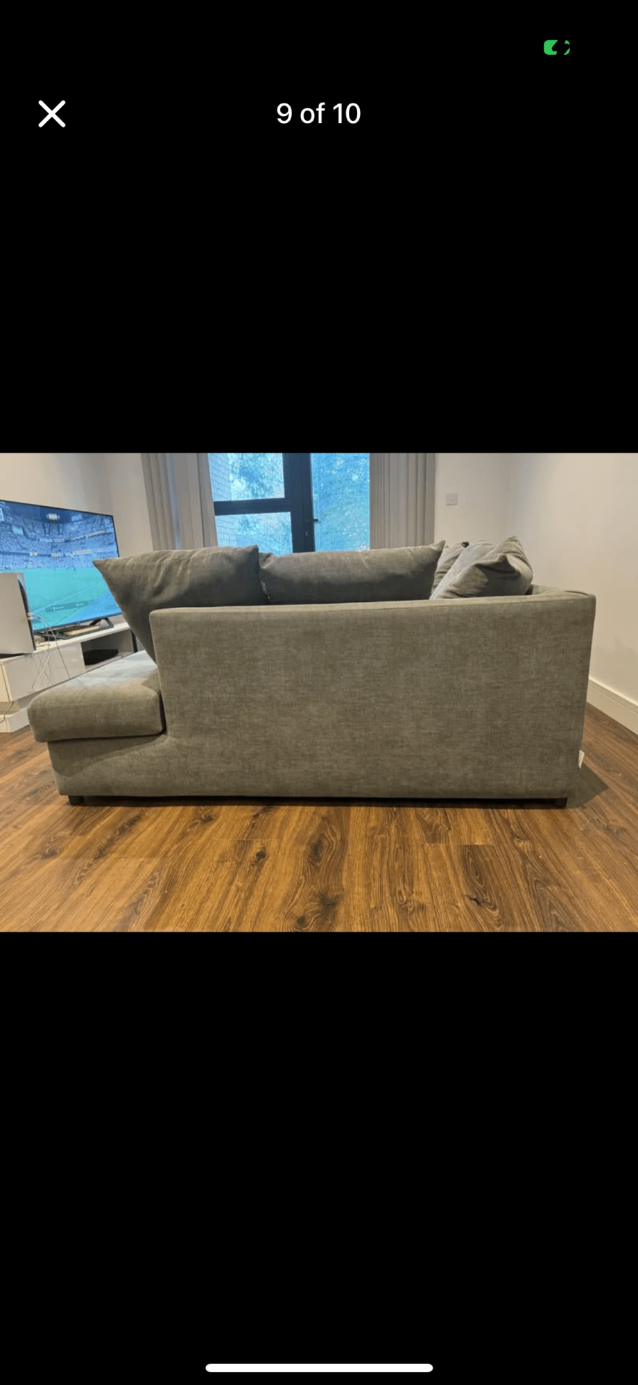 Grey corner sofa
