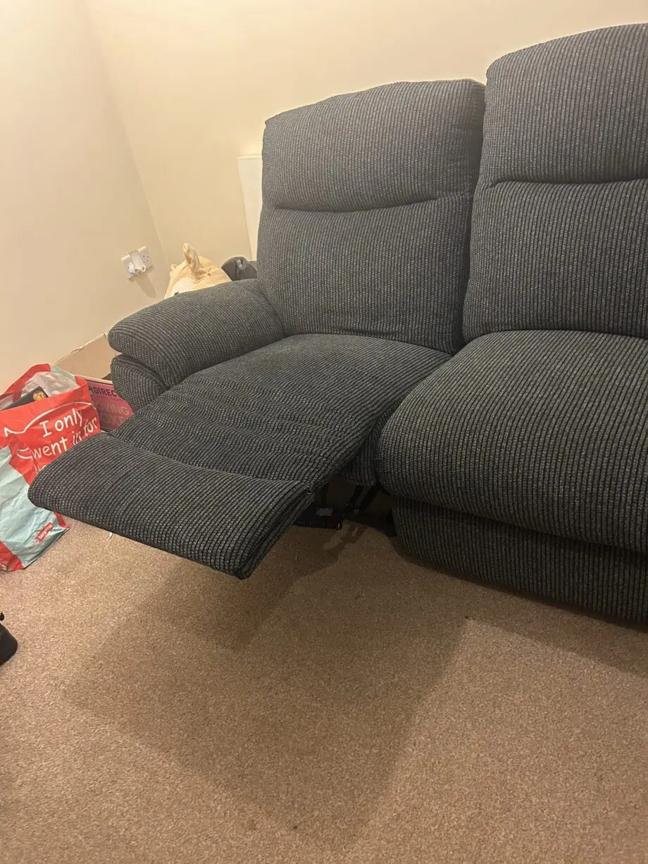 DFS grey recliner corner sofa