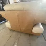 DFS Leather Cream Arm Chair