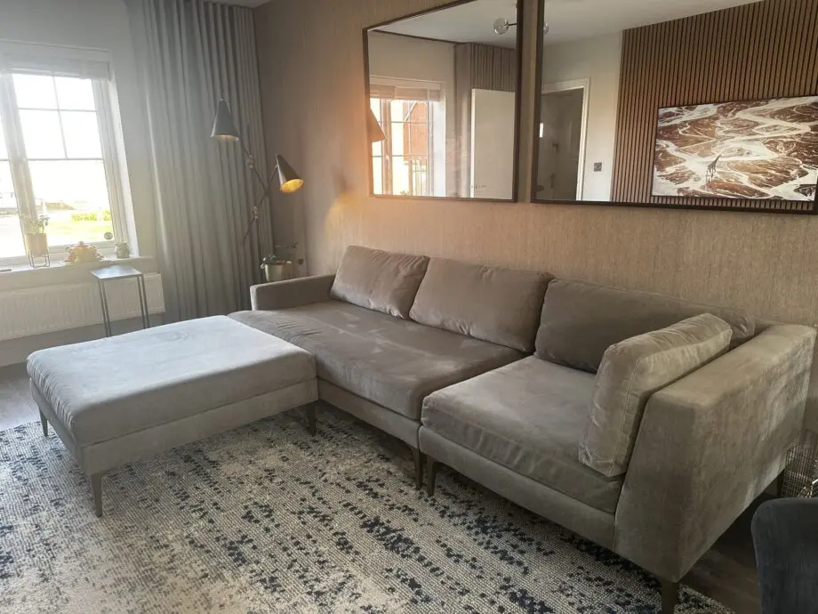 West Elm Andes 3-Piece Right Arm Ottoman Chaise Sofa (274 cm)