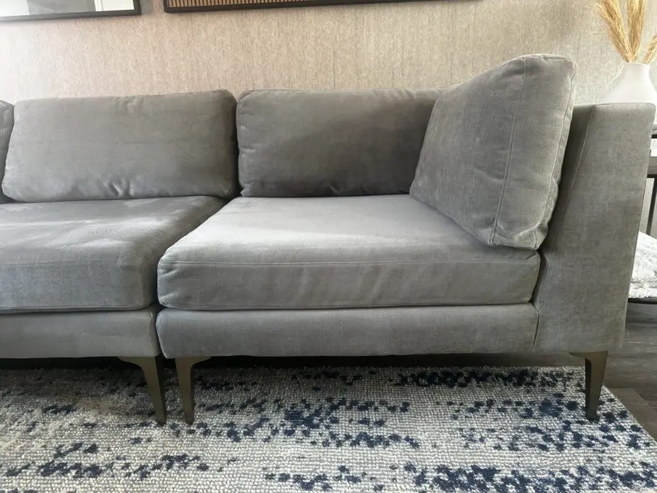 West Elm Andes 3-Piece Right Arm Ottoman Chaise Sofa (274 cm)