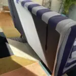 Made Regular Haru 2 Seater Sofa Bed in Eclipse Blue Wide Stripe