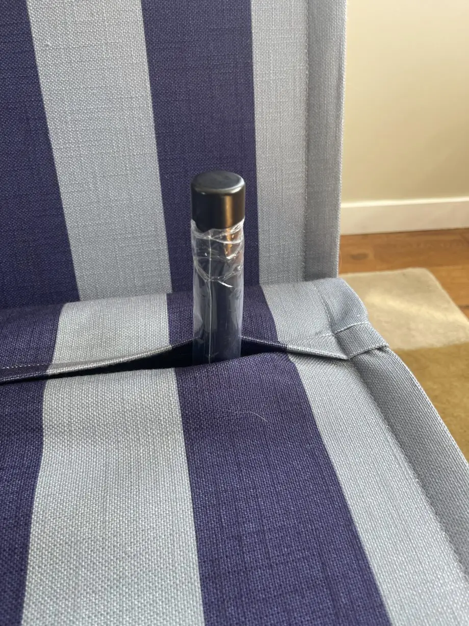 Made Regular Haru 2 Seater Sofa Bed in Eclipse Blue Wide Stripe