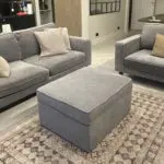 Grey Dusk sofa, loveseat and ottoman set