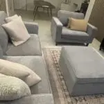 Grey Dusk sofa, loveseat and ottoman set