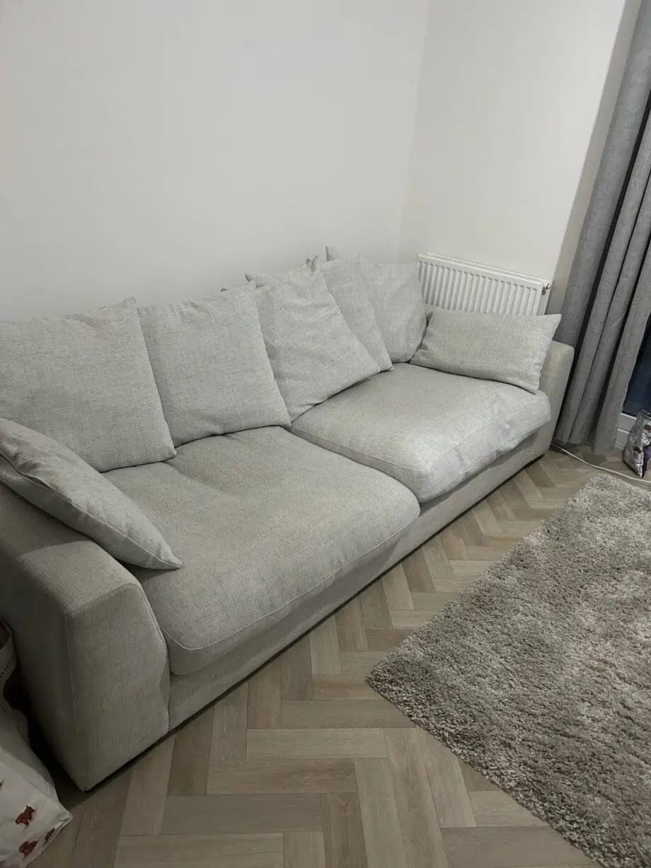 Light grey 4 seater sofa