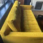 John Lewis original draper motion velvet turmeric colour