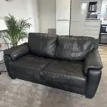 Black faux fur sofa