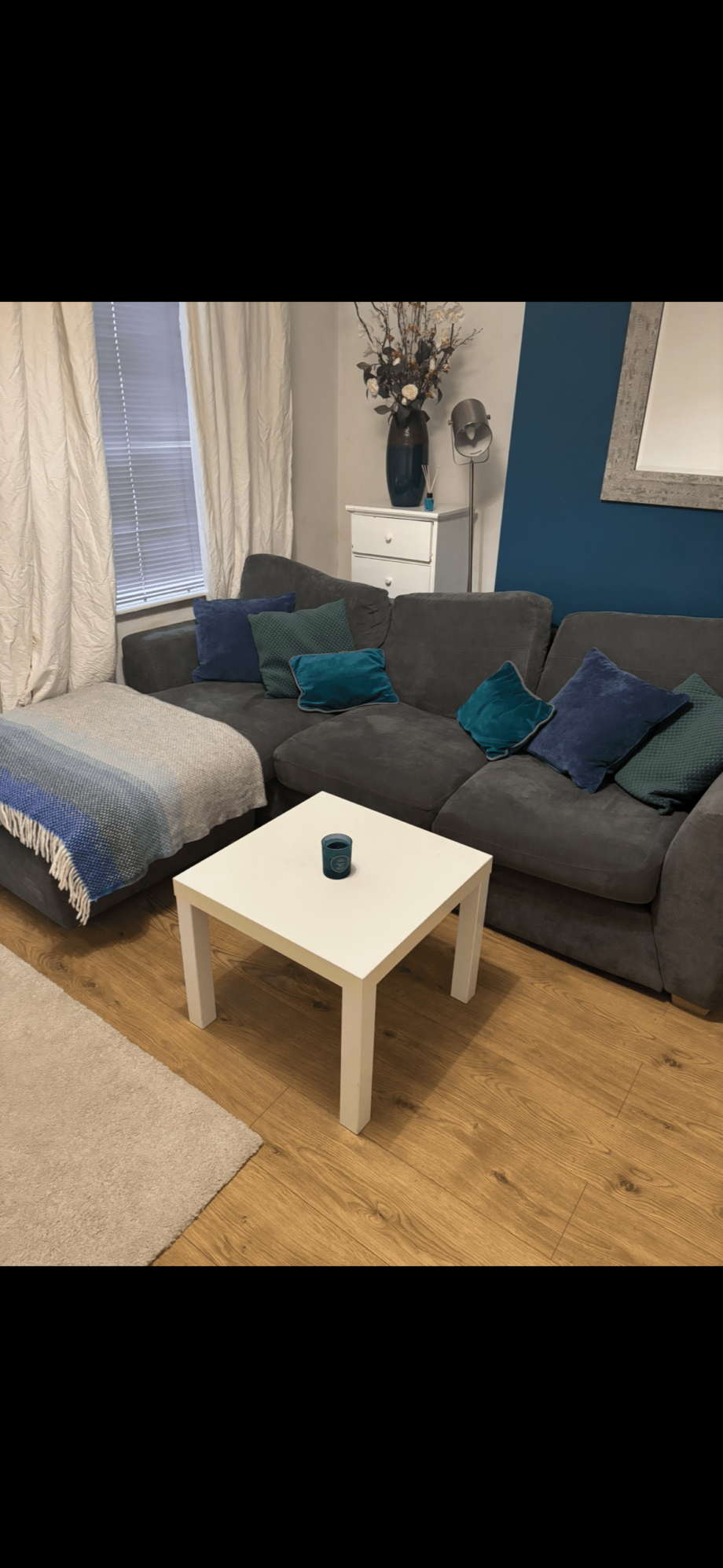 Grey corner sofa