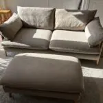 DFS Hoxton 2 seater sofa, armchair and footstool in Mink