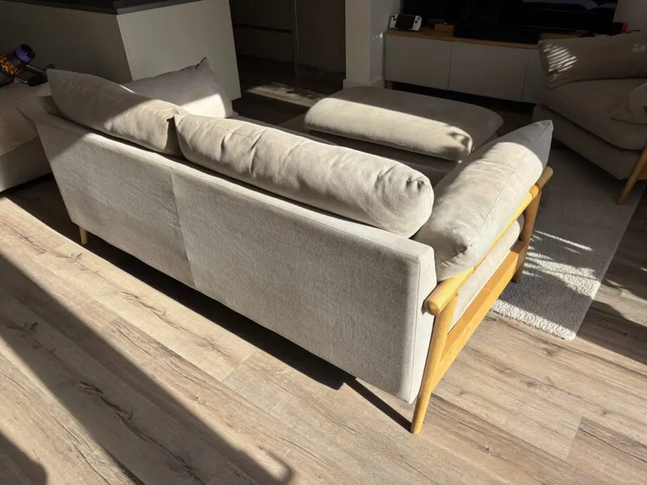 DFS Hoxton 2 seater sofa, armchair and footstool in Mink