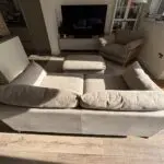 DFS Hoxton 2 seater sofa, armchair and footstool in Mink