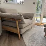 DFS Hoxton 2 seater sofa, armchair and footstool in Mink