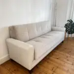 Istikbal light beige 3-seater sofa bed with storage